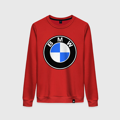 Женский свитшот Logo BMW / Красный – фото 1