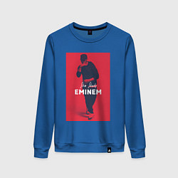 Свитшот хлопковый женский Slim Shady: Eminem, цвет: синий