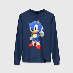 Свитшот хлопковый женский Classic Sonic, цвет: тёмно-синий