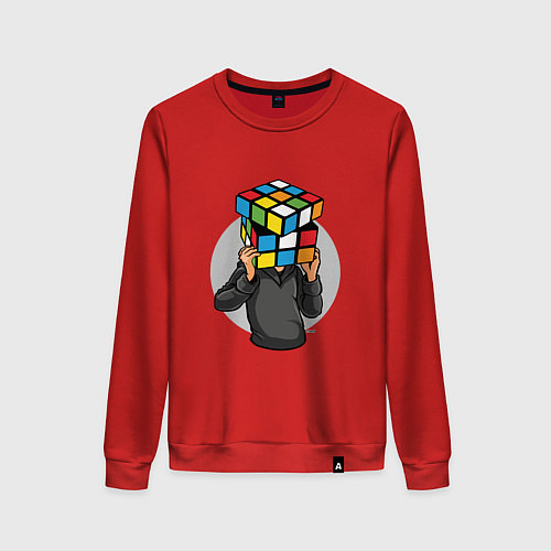 Женский свитшот Головоломка Рубика / Красный – фото 1
