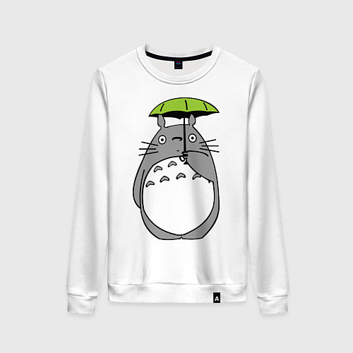 Женский свитшот Totoro с зонтом / Белый – фото 1
