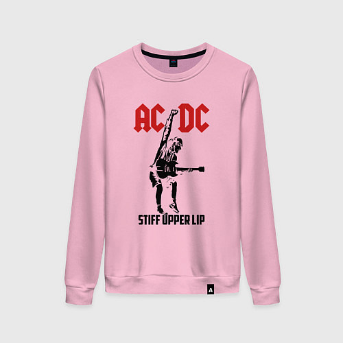 Женский свитшот AC/DC: Stiff Upper Lip / Светло-розовый – фото 1