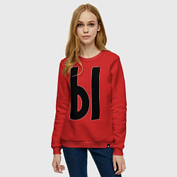 Свитшот хлопковый женский Мы (Ы), цвет: красный — фото 2