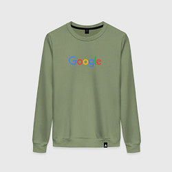 Свитшот хлопковый женский Google, цвет: авокадо