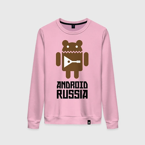 Женский свитшот Android Russia / Светло-розовый – фото 1