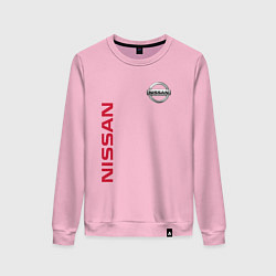 Свитшот хлопковый женский Nissan Style, цвет: светло-розовый