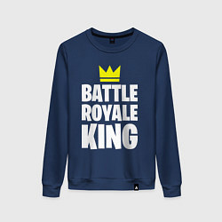 Свитшот хлопковый женский Battle Royale King, цвет: тёмно-синий