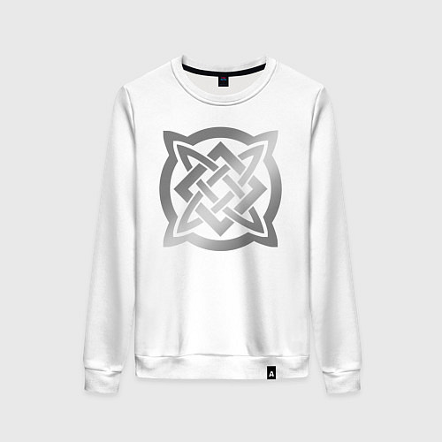 Женский свитшот Звезда Сварога: серебро / Белый – фото 1