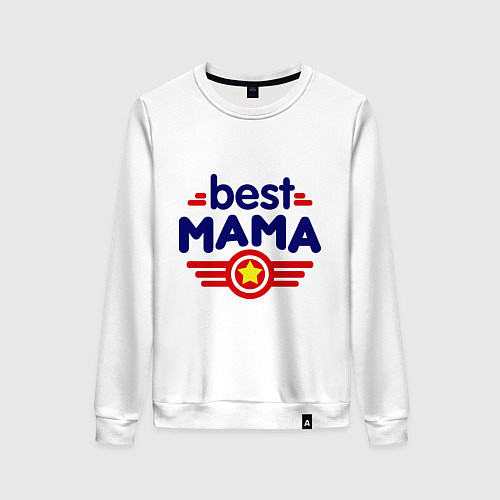 Женский свитшот Best mama logo / Белый – фото 1