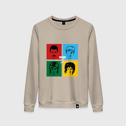 Свитшот хлопковый женский Queen Hot Space, цвет: миндальный