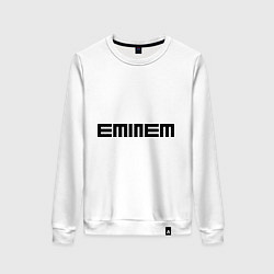 Свитшот хлопковый женский Eminem: minimalism, цвет: белый