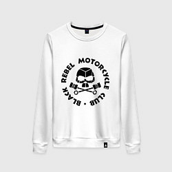 Свитшот хлопковый женский Black rebel motorcycle club, цвет: белый