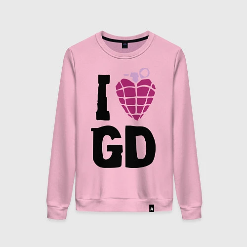 Женский свитшот I love GD / Светло-розовый – фото 1
