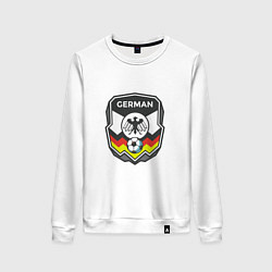 Свитшот хлопковый женский German Football, цвет: белый