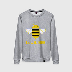 Свитшот хлопковый женский Android - Let It Bee, цвет: меланж