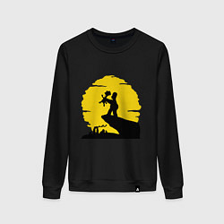 Свитшот хлопковый женский Homer & Bart, цвет: черный