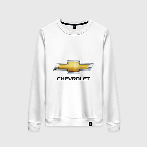 Женский свитшот Chevrolet логотип / Белый – фото 1