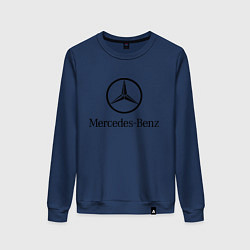 Свитшот хлопковый женский Logo Mercedes-Benz, цвет: тёмно-синий