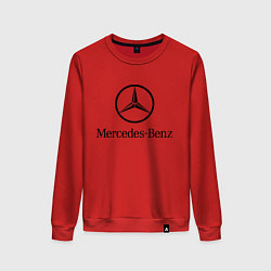 Свитшот хлопковый женский Logo Mercedes-Benz, цвет: красный