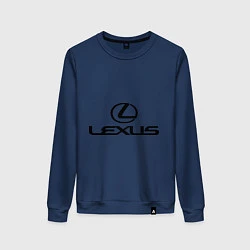 Свитшот хлопковый женский Lexus logo, цвет: тёмно-синий