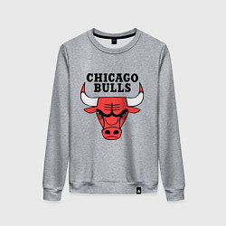 Свитшот хлопковый женский Chicago Bulls, цвет: меланж