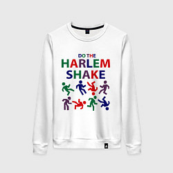 Свитшот хлопковый женский Do The Harlem Shake, цвет: белый