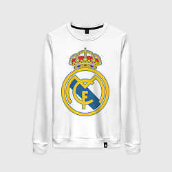 Свитшот хлопковый женский Real Madrid FC, цвет: белый