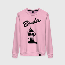 Свитшот хлопковый женский Bender monochrome, цвет: светло-розовый