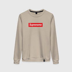 Свитшот хлопковый женский Suprememe, цвет: миндальный