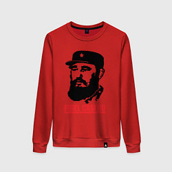 Свитшот хлопковый женский Fidel Castro, цвет: красный