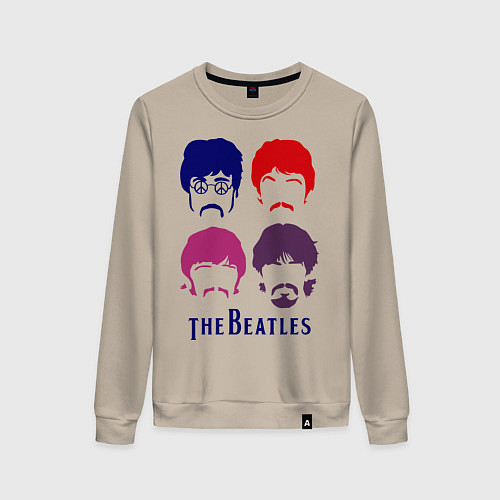 Женский свитшот The Beatles faces / Миндальный – фото 1
