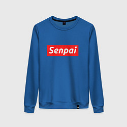 Свитшот хлопковый женский Senpai Supreme, цвет: синий