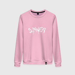 Свитшот хлопковый женский SINNER, цвет: светло-розовый