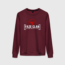 Свитшот хлопковый женский FaZe Clan: Shiping with style, цвет: меланж-бордовый