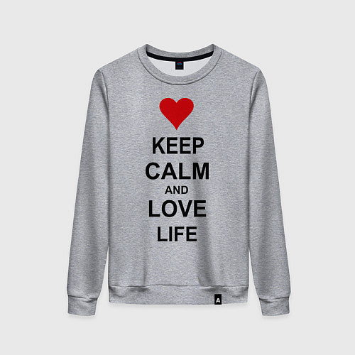 Женский свитшот Keep Calm & Love Life / Меланж – фото 1