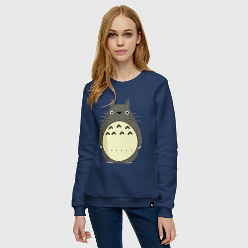 Женский свитшот Милый Тоторо / Тёмно-синий – фото 3