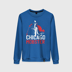Свитшот хлопковый женский Chicago Mobster, цвет: синий