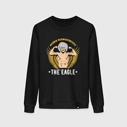 Свитшот хлопковый женский Khabib: The Eagle, цвет: черный