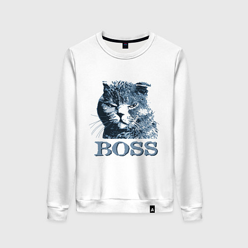 Женский свитшот Boss cat / Белый – фото 1