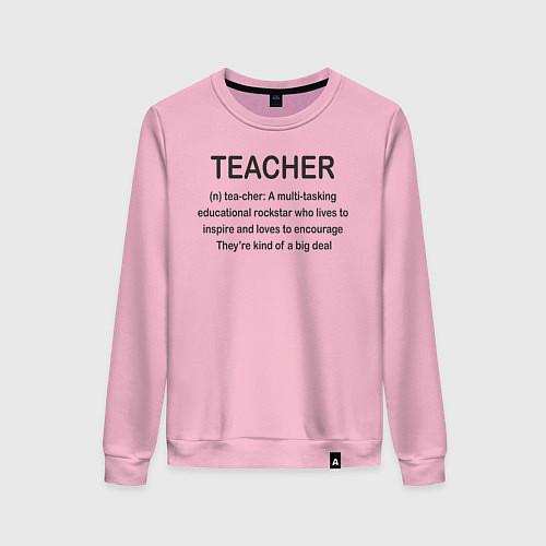 Женский свитшот Teacher / Светло-розовый – фото 1