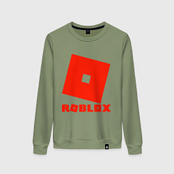 Свитшот хлопковый женский Roblox Logo, цвет: авокадо