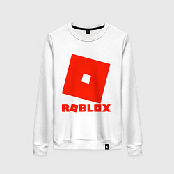 Свитшот хлопковый женский Roblox Logo, цвет: белый