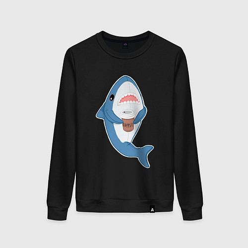 Женский свитшот Hype Shark / Черный – фото 1