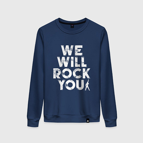 Женский свитшот We Wil Rock You / Тёмно-синий – фото 1