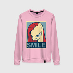 Свитшот хлопковый женский MLP: Smile, цвет: светло-розовый