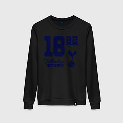 Свитшот хлопковый женский FC Tottenham 1882, цвет: черный