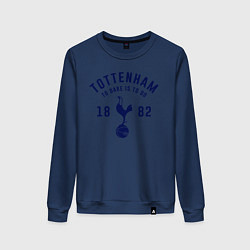 Свитшот хлопковый женский FC Tottenham 1882, цвет: тёмно-синий