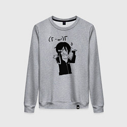 Свитшот хлопковый женский Бездомный Бог, цвет: меланж
