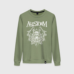 Свитшот хлопковый женский Alestorm: Pirate Bay, цвет: авокадо