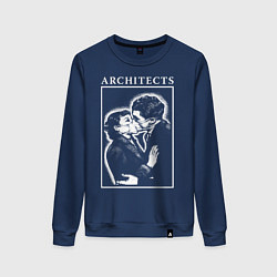 Свитшот хлопковый женский Architects: Love, цвет: тёмно-синий